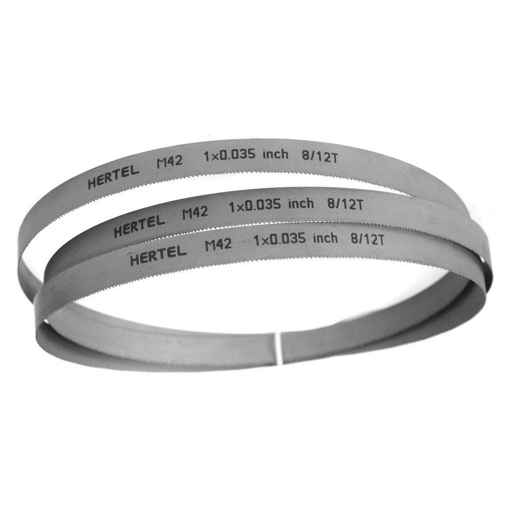 Welded Bandsaw Blade: 12'" Long x 1" Wide x 0.0350" Thick, 8-12 TPI