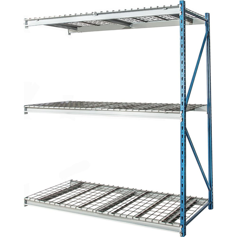 Storage Racks; Rack Type: Bulk Rack Add-On; Overall Width (Inch): 72; Overall Height (Inch): 87; Overall Depth (Inch): 36; Material: Steel; Color: Marine Blue, Light Gray; Finish: Powder Coated