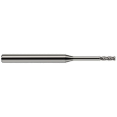 Corner Radius End Mill: 3/32" Dia, 0.279" LOC, 0.0100" Radius, 4 Flute, Solid Carbide