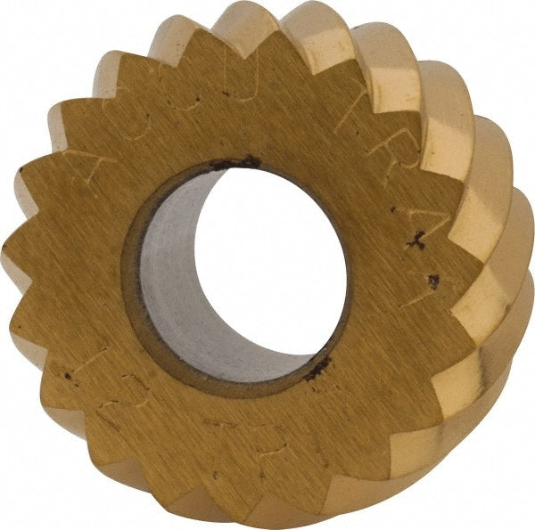 Convex Knurl Wheel: 5/8" Dia, 90 ° Tooth Angle, 12 TPI, Diagonal, Cobalt