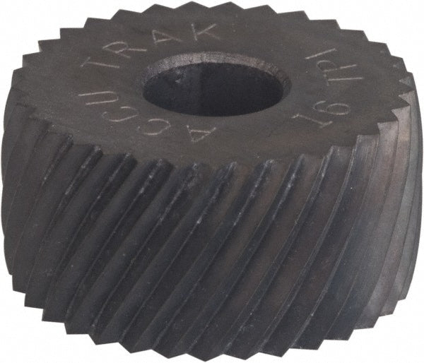Convex Knurl Wheel: 1/2" Dia, 90 ° Tooth Angle, 20 TPI, Diagonal, Cobalt