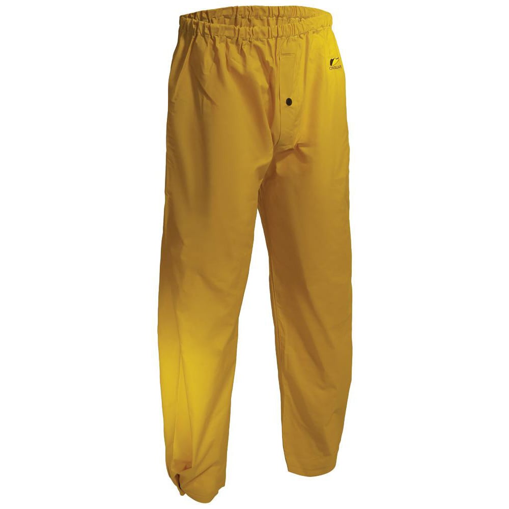 Rain Pants: Polyester & PVC, Yellow, Small