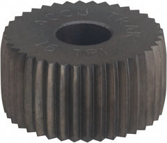 Convex Knurl Wheel: 3/4" Dia, 90 ° Tooth Angle, 8 TPI, Straight, Cobalt