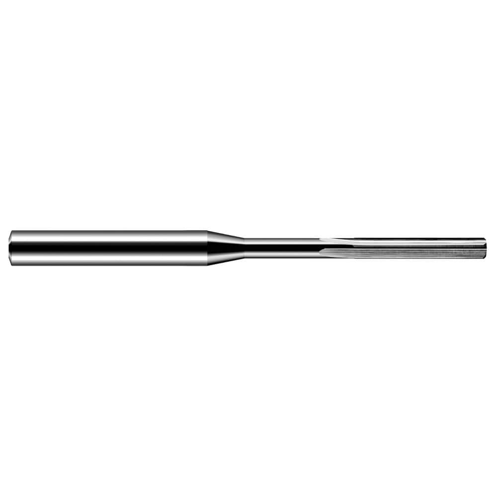 Chucking Reamer: 0.48mm Dia, 50.00mm OAL, 3.50mm Flute Length, Straight-Cylindrical Shank, Solid Carbide