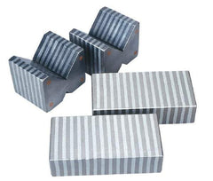 Value Collection - 1-5/16" Max Capacity, 90° Angle, Hardened Steel V-Block - 3-1/2" Long x 2-3/8" Wide x 1-7/8" High, Sold as 2 Block Set - Industrial Tool & Supply