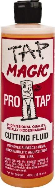 Tap Magic - Tap Magic ProTap, 1 Pt Bottle Cutting & Tapping Fluid - Semisynthetic, For Boring, Broaching, Drilling, Engraving, Facing, Milling, Reaming, Sawing, Threading, Turning - Industrial Tool & Supply