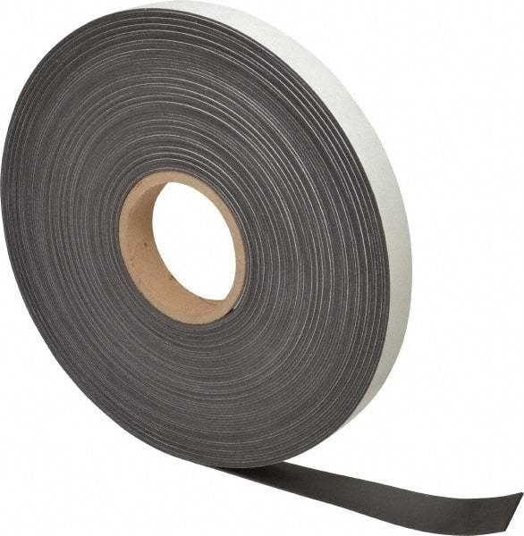 Mag-Mate - 100' Long x 1" Wide x 1/16" Thick Flexible Magnetic Strip - 12 Lb Max Pull Force, 6 Linear Ft/Lb Magnetic Pull Force, Adhesive Back - Industrial Tool & Supply
