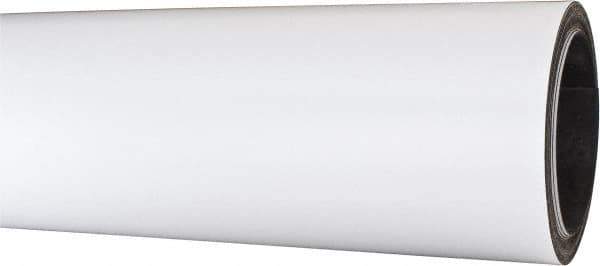 Mag-Mate - 25' Long x 24-3/8" Wide x 1/32" Thick Flexible Magnetic Sheet - 85 Lb Max Pull Force, 196 Linear Ft/Lb Magnetic Pull Force, Plain Back, White - Industrial Tool & Supply