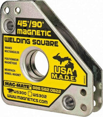 Mag-Mate - 3-3/4" Wide x 3/4" Deep x 3-3/4" High, Rare Earth Magnetic Welding & Fabrication Square - 60 Lb Average Pull Force - Industrial Tool & Supply