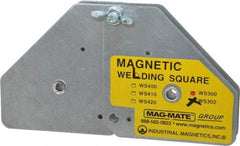 Mag-Mate - 7-5/8" Wide x 1-3/8" Deep x 3-3/4" High, Rare Earth Magnetic Welding & Fabrication Square - 120 Lb Average Pull Force - Industrial Tool & Supply
