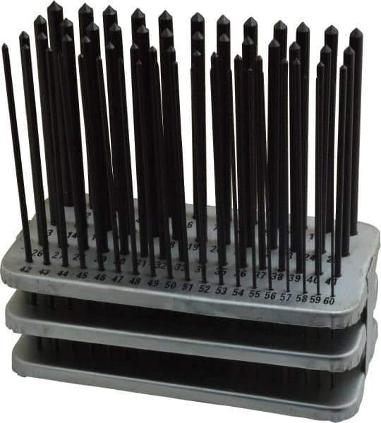 Value Collection - 60 Piece, Transfer Punch Set - Round Shank - Industrial Tool & Supply