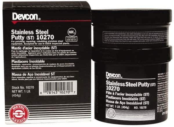 Devcon - 1 Lb Kit Gray Epoxy Resin Putty - 120°F (Wet), 250°F (Dry) Max Operating Temp - Industrial Tool & Supply