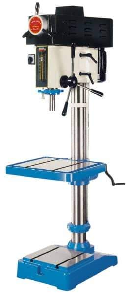 Vectrax - 20" Swing, Variable Speed Pulley Drill Press - Variable Speed, 1-1/2 hp, Single Phase - Industrial Tool & Supply