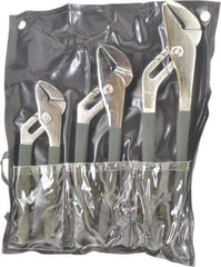 Value Collection - 3 Piece Tongue & Groove Plier Set - Comes in Plastic Pouch - Industrial Tool & Supply