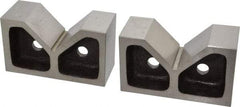 Value Collection - 3-1/16" Max Capacity, 90° Angle, Cast Iron V-Block - 6" Long x 2-7/16" Wide x 3-1/2" High, Sold as Matched Pair - Industrial Tool & Supply