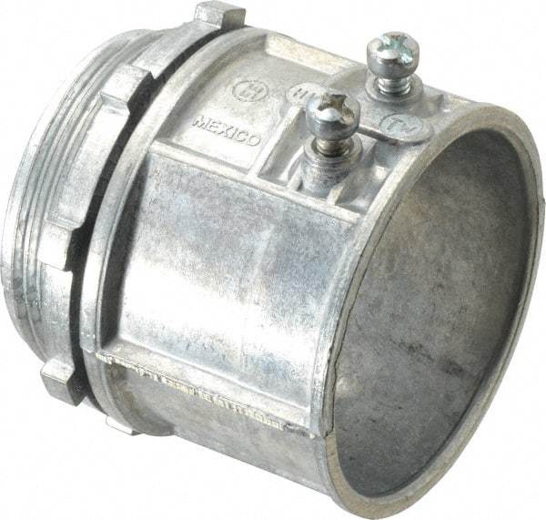 Thomas & Betts - 2-1/2" Trade, Die Cast Zinc Set Screw Straight EMT Conduit Connector - Noninsulated - Industrial Tool & Supply