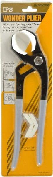 Value Collection - 12" OAL, 2-1/4" Jaw Length x 3-3/4" Jaw Width, 8 Position Tongue & Groove Pliers - Soft Curved Jaws, Standard Head - Industrial Tool & Supply