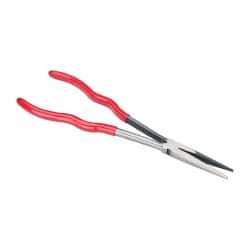 Blackhawk by Proto - 11-1/2" OAL, 2-1/16" Jaw Length x 23/32" Jaw Width, Long Nose Pliers - Serrated Jaw, Standard Head, Plastic Cushion Handles - Industrial Tool & Supply