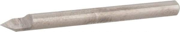 Accupro - 60° Incl Angle, 1/8" Shank Diam, 1-1/2" OAL, 1/8" Cut Diam, Conical Engraving Cutter - 3/16" LOC, 1 Flute, Right Hand Cut, Micrograin Solid Carbide, Uncoated - Industrial Tool & Supply