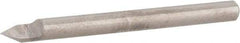 Accupro - 60° Incl Angle, 1/8" Shank Diam, 1-1/2" OAL, 1/8" Cut Diam, Conical Engraving Cutter - 3/16" LOC, 1 Flute, Right Hand Cut, Micrograin Solid Carbide, Uncoated - Industrial Tool & Supply