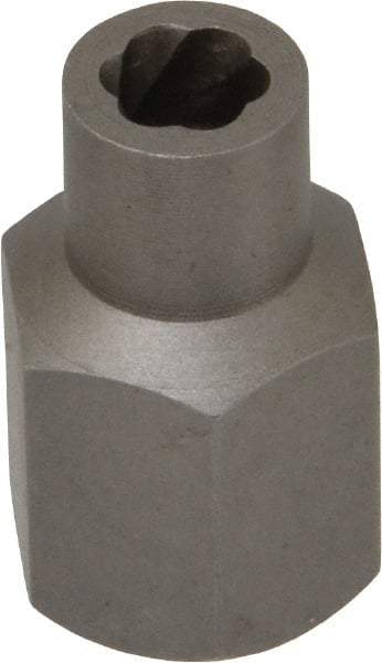 Irwin Hanson - 3/8" Drive Reverse Spiral Flute Hex Bolt Remover - 1/4" Hex, 2" OAL - Industrial Tool & Supply