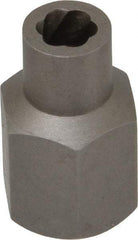 Irwin Hanson - 3/8" Drive Reverse Spiral Flute Hex Bolt Remover - 1/4" Hex, 2" OAL - Industrial Tool & Supply