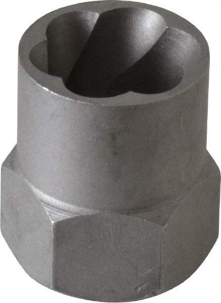 Irwin Hanson - 3/8" Drive Reverse Spiral Flute Hex Bolt Remover - 5/8" Hex, 2" OAL - Industrial Tool & Supply