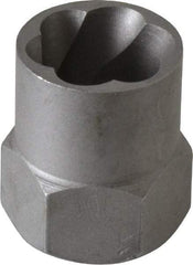 Irwin Hanson - 3/8" Drive Reverse Spiral Flute Hex Bolt Remover - 5/8" Hex, 2" OAL - Industrial Tool & Supply