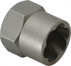 Irwin Hanson - 3/8" Drive Reverse Spiral Flute Hex Bolt Remover - 11/16" Hex, 2" OAL - Industrial Tool & Supply