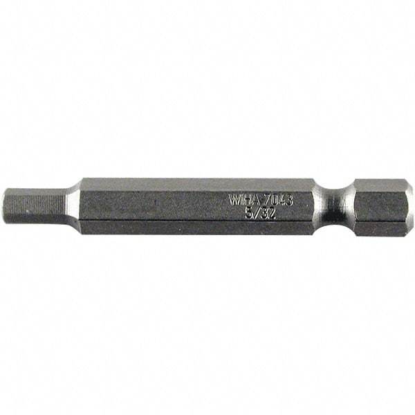 Wiha - 2.5mm Hex Power Bit - 1/4" Drive, 50mm OAL - Industrial Tool & Supply
