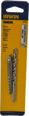 Irwin - 2 Piece Spiral Flute Screw Extractor & Drill Set - Screw Range 9/32 to 3/8" - Industrial Tool & Supply