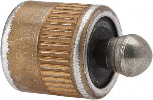 Vlier - 7/16" Body Diam, 0.45" Body Length, 0.2" Nose Diam, 0.24" Nose Length, Spring Locating Pin - 11.2 Lb Final End Force, Aluminum Body, Alloy Steel Nose - Industrial Tool & Supply