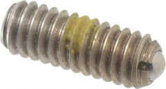 Vlier - 8-32, 0.094" Ball Diam, 0.445" Body Length, 0.025" Max Ball Reach, Threaded Ball Plunger - Stainless Steel Body, Stainless Steel Ball, 0.5 Lb Initial End Force, 1.25 Lb Final End Force, Locking Element - Industrial Tool & Supply
