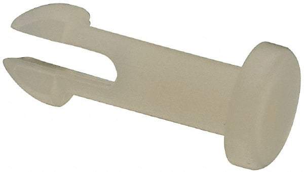 Made in USA - 0.096" Hole Diam, 0.4" OAL, Split Shank, Nylon Panel Rivet - 0.358" Length Under Head, 0.268" Material Thickness, 0.175" Head Diam - Industrial Tool & Supply