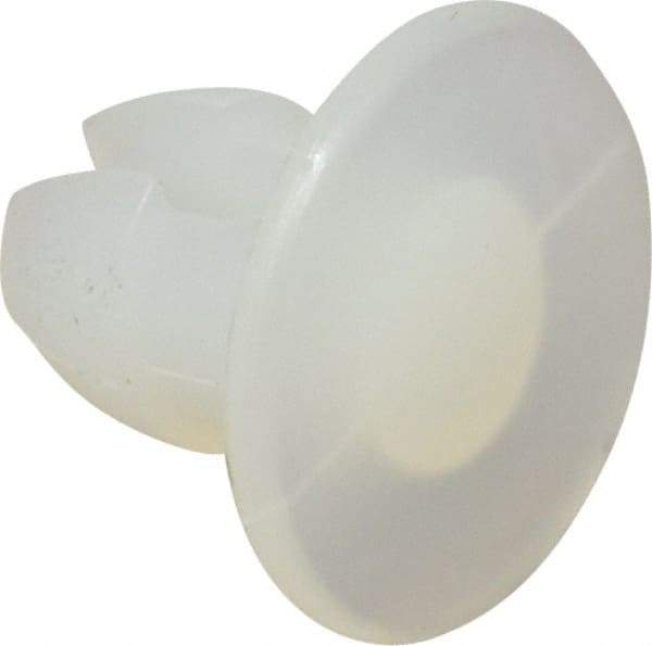 Made in USA - 0.16" Hole Diam, 0.27" OAL, Split Shank, Nylon Panel Rivet - 0.24" Length Under Head, 0.13" Material Thickness, 11/32" Head Diam - Industrial Tool & Supply