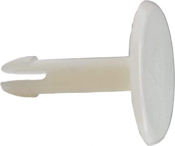 Made in USA - 0.18" Hole Diam, 7/8" OAL, Split Shank, Nylon Panel Rivet - 0.816" Length Under Head, 0.636" Material Thickness, 3/4" Head Diam - Industrial Tool & Supply
