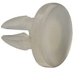 Made in USA - 0.09" Hole Diam, 0.179" OAL, Split Shank, Nylon Panel Rivet - 0.141" Length Under Head, 0.066" Material Thickness, 3/16" Head Diam - Industrial Tool & Supply