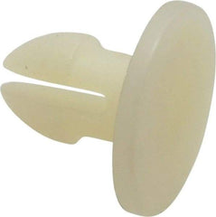 Made in USA - 0.29" Hole Diam, 0.585" OAL, Split Shank, Nylon Panel Rivet - 0.505" Length Under Head, 1/4" Material Thickness, 11/16" Head Diam - Industrial Tool & Supply