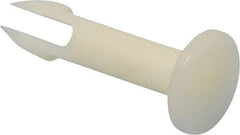 Made in USA - 0.27" Hole Diam, 1-1/2" OAL, Split Shank, Nylon Panel Rivet - 1.425" Length Under Head, 1.065" Material Thickness, 5/8" Head Diam - Industrial Tool & Supply