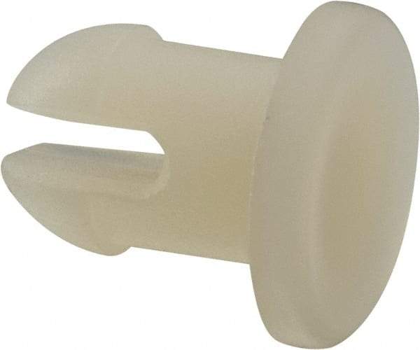 Made in USA - 0.195" Hole Diam, 0.34" OAL, Split Shank, Nylon Panel Rivet - 0.29" Length Under Head, 0.18" Material Thickness, 0.32" Head Diam - Industrial Tool & Supply