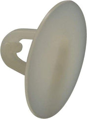 Made in USA - 0.335" to 0.345" Hole Diam, 1/2" OAL, Arrow Shank, Nylon Panel Rivet - 0.45" Length Under Head, 1/16" to 0.14" Material Thickness, 0.866" Head Diam - Industrial Tool & Supply