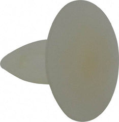 Made in USA - 0.24" to 0.26" Hole Diam, 11/16" OAL, Arrow Shank, Nylon Panel Rivet - 0.632" Length Under Head, 0.095" to 0.218" Material Thickness, 3/4" Head Diam - Industrial Tool & Supply