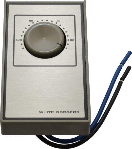 White-Rodgers - 40 to 85°F, Heat Only, Line Voltage Wall Thermostat - 120 to 277 Volts, SPST Switch - Industrial Tool & Supply