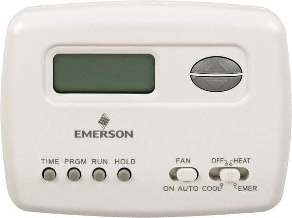 White-Rodgers - 45 to 99°F, 2 Heat, 1 Cool, Economy Digital Heat Pump Thermostat (Hardwired with Battery Back-Up) - 20 to 30 Volts, Electronic Switching Switch - Industrial Tool & Supply