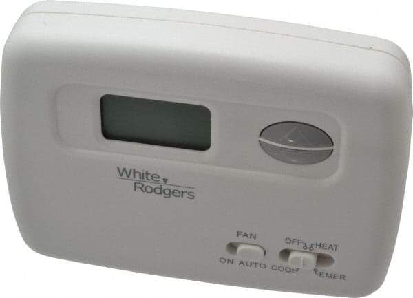 White-Rodgers - 45 to 99°F, 2 Heat, 1 Cool, Economy Digital Heat Pump Thermostat (Hardwired with Battery Back-Up) - 20 to 30 Volts, Electronic Switching Switch - Industrial Tool & Supply