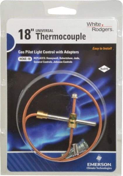 White-Rodgers - 18" Lead Length Universal Replacement HVAC Thermocouple - Universal Connection - Industrial Tool & Supply