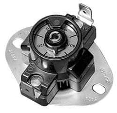 White-Rodgers - 135 to 175°F Cut In Temp, Open on Rise Switch Action, Snap Disc Control - 120/240 VAC, 72A at 120VAC, 60A at 240VAC Locked Rotor Amps, 25A at 120VAC, 25A at 240VAC Resistive Rating, Limit Control - Industrial Tool & Supply