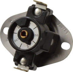 White-Rodgers - 140 to 180°F Cut In Temp, Close on Rise Switch Action, Snap Disc Control - 120/240 VAC, 72A at 120VAC, 60A at 240VAC Locked Rotor Amps, 25A at 120VAC, 25A at 240VAC Resistive Rating, Fan Control - Industrial Tool & Supply