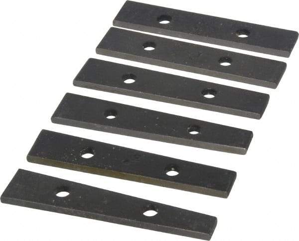 Value Collection - 0.5 to 5° Angle, 3-1/2 Inch Long, Angle Block Set - 5/32 Inch Thick, 55-60 Rc Hardness, 6 Pieces - Industrial Tool & Supply