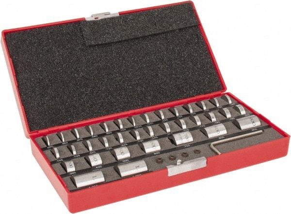 Value Collection - 36 Piece, 0.05 to 1", Spacer Block Set - Round, 0.0001" Tolerance - Industrial Tool & Supply